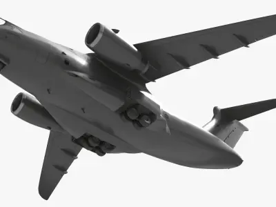  Tactical Transport Aircraft Black Simplified 