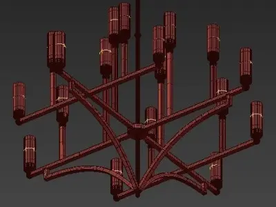 Regan 18 Light Chandelier 3D model