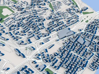 Rovaniemi City Finland 3D model