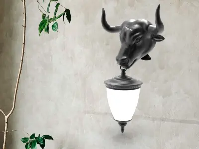 Bull Head Wall Lamp 3D print model purchase