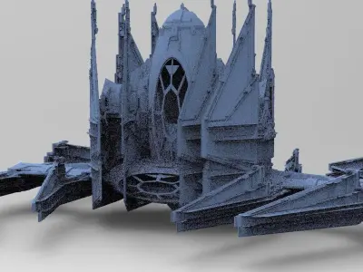 Sci-Fi Ocean Tech ship 3 3D model
