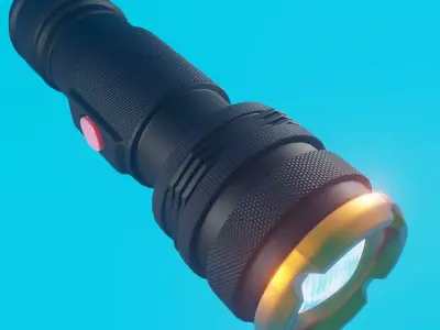 torch flashlight 3D model purchase