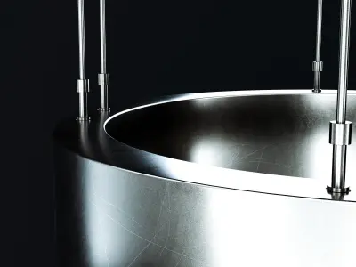 Circle ceiling lamp Free low-poly 3D model