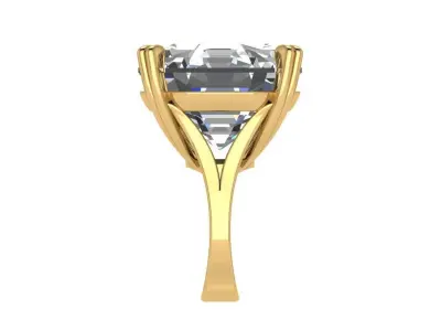 Ring279 octagon diamond ring 3D print model