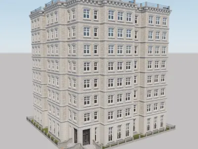 New York City Apartment Building 06 by THREEDEE INC Low-poly 3D model