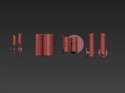 Wall lamp 3D model 43