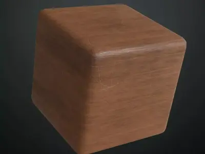 Weathered Scratched Mahogany Wood Surface PBR Texture