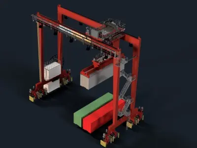 RTG CRANE FULL  3D model