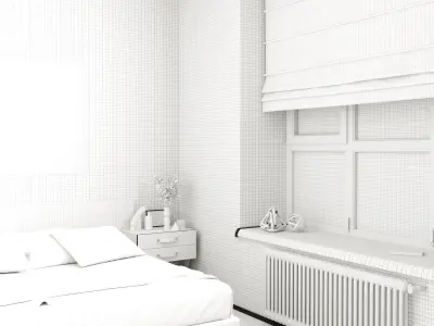 Modern loft in the interior 3D model