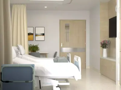 Modern Hospital Accomapanying Room 3D model