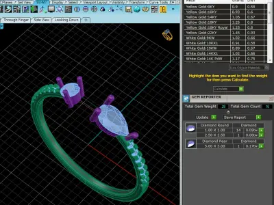 Light Minimalist Diamond Ring 3D print model
