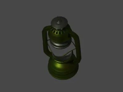 Gaslight lamp Low-poly 3D model