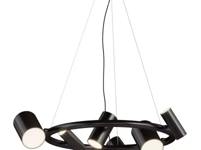 Can Can Round Suspension Lamp Low-poly 3D model