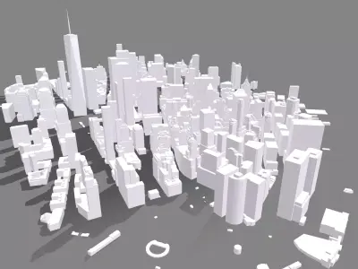 Cityscape New York USA Buildings 3D model