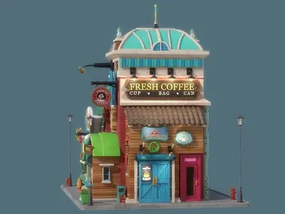 Cartoon House 16 3D model