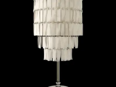 SKYE TABLE LAMP AGED SILVER 3D model