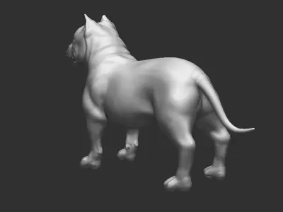 Pitbull Dog - Topology + UV Map