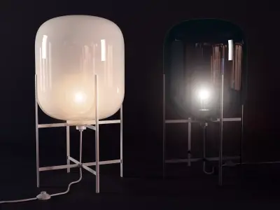 Oda table lamp with glass shade 3D model