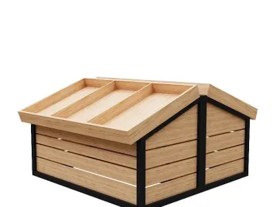 Stall models Low-poly 3D model