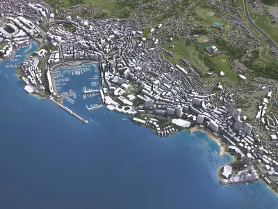 Monaco Low-poly 3D model