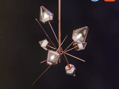 Harlow-Small Chandelier  3D model
