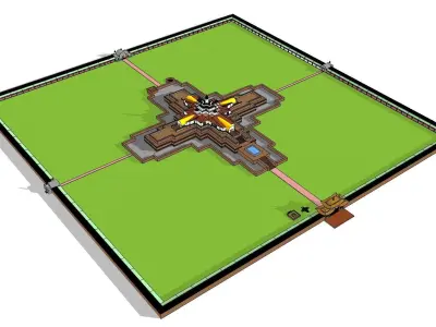 Conceptual Model of Paharpur Buddhist Temple Bangladesh  3D model