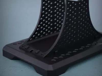 Industrial stand modern design carbon 3D print model