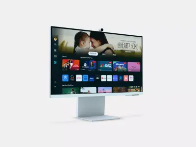 32 Smart Monitor M80D UHD USB-C with Speakers  Remote Warm White 3D model