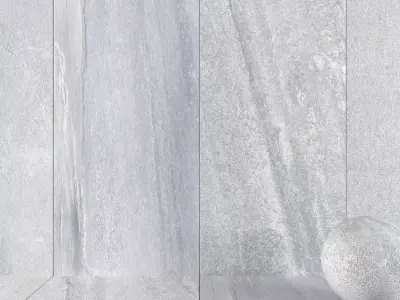 Stone Wall Tiles Santorini Ice 120x270 Set 3 Texture