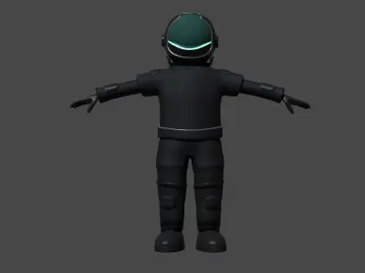 Concept Astronaut Character Low-poly 3D model