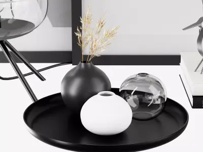 Decorative Set Housewolf Low-poly 3D model