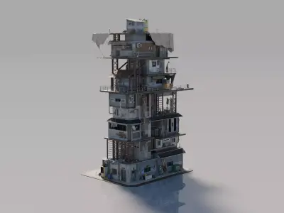 Neighborhood tower Building 3 3D model