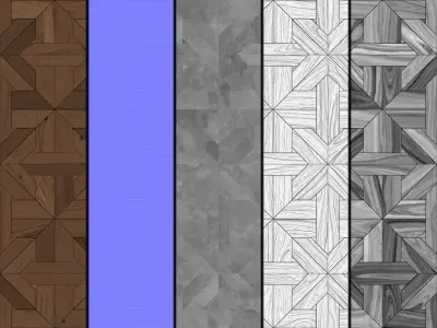 Floor Wood PBR Material Texture