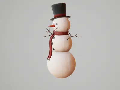 Snowman G53 Low-poly 3D model