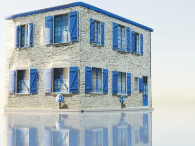 Old Building Low-poly 3D model