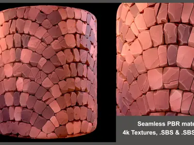 Stylized Pavement Substance PBR material and textures Texture