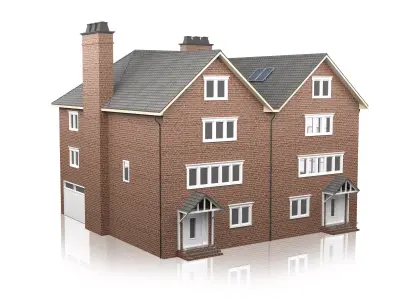British House Design 03 Low-poly 3D model