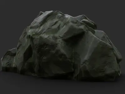 Rock Skull 1004 - Grey Jagged Stone Low-poly 3D model