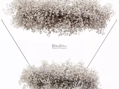 Chandelier Gypsophila Low-poly 3D model