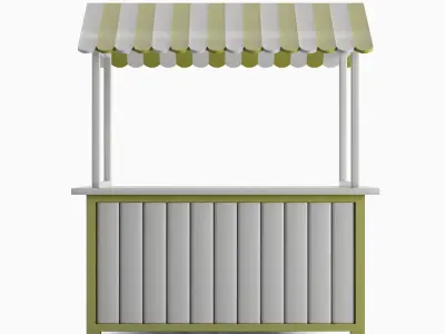 Food Stand 07 Low-poly 3D model