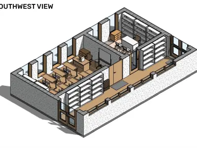 The audience or classroom - Revit 3D model