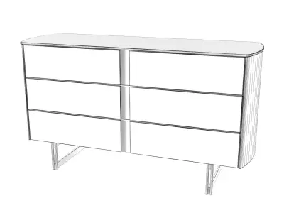 Butterfly 4 Chest of Drawers 3D model