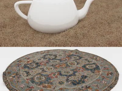 Round Rug Set 19 3D model