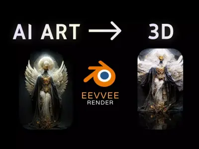 Template for creating 3D animation from AI art 3D model