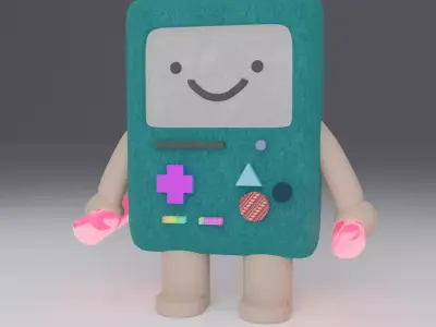 GAME PLAYER Free low-poly 3D model