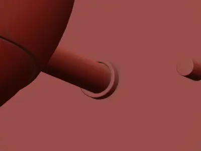 Pair of Brass and Opaline Glass Italian Sconces by Stilnovo 3D model