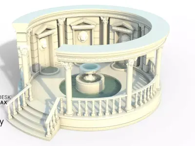  Rotunda fountain 3D model