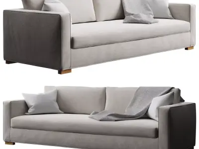 Vanguard - Sofa -Brandt Bench Seat Extended Sofa V866-1ES 3D model