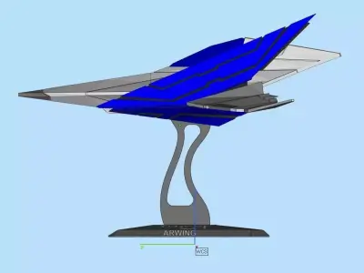 Star Fox spaceship 3D print model