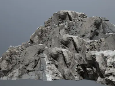 Mountain Low-poly 3D model 4